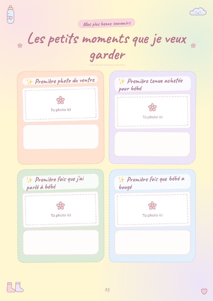 Page 15 : Les petits moments à garder