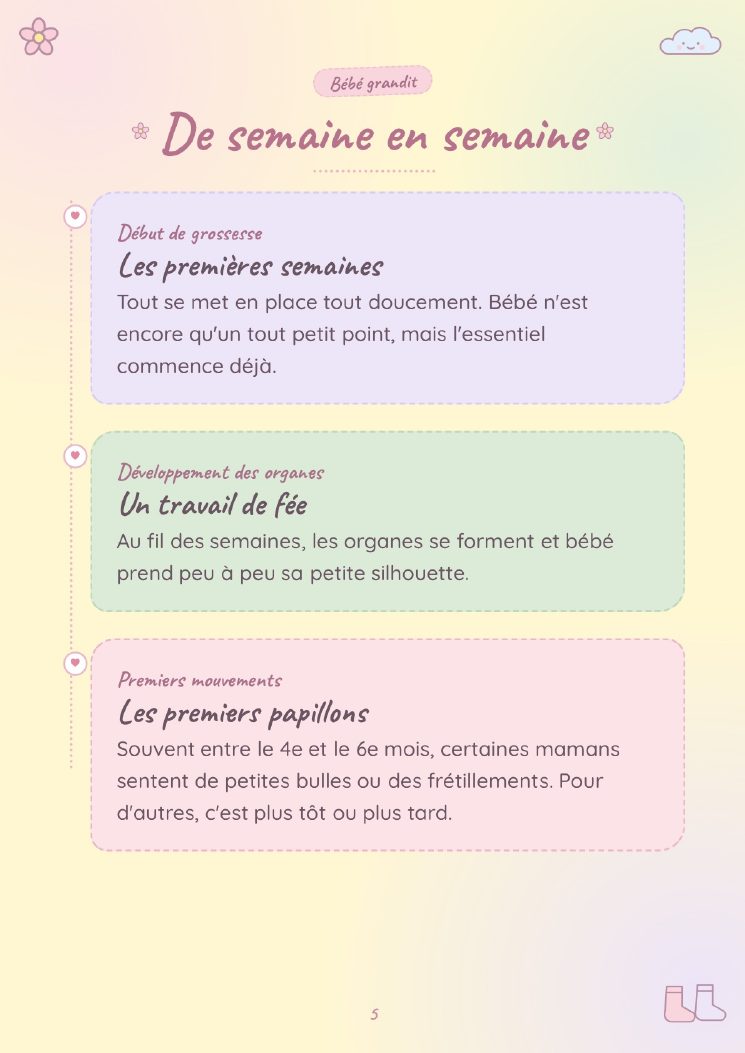 Page 5 : De semaine en semaine